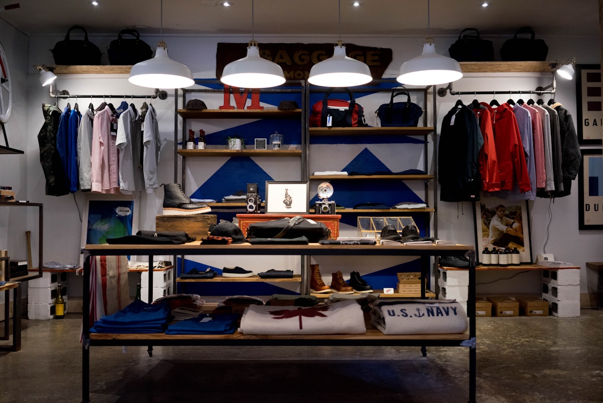 Retail store environment with merchandise — retail and e-commerce solutions